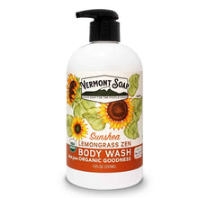 Lemongrass Zen Sunshea Organic Body Wash - 12oz/355ml