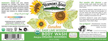 Sage Lime Wisdom Sunshea Organic Body Wash - 12oz/355ml